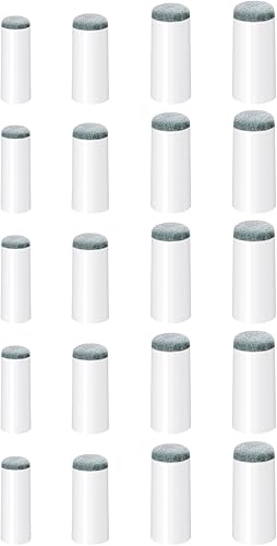 20 puntas para taco de billar, 4 tamaños de repuesto para taco de billar, puntas de palo de billar, 0.354 in, 0.394 in, 0.472 in, 0.512 in, cada