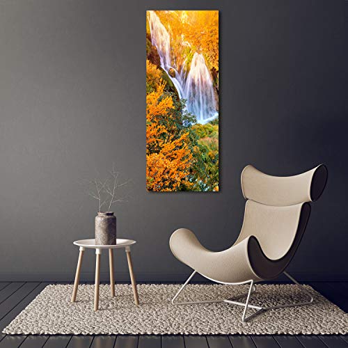 Impression sur verre acrylique Tulup 50x125 cm orange pour salon - 4