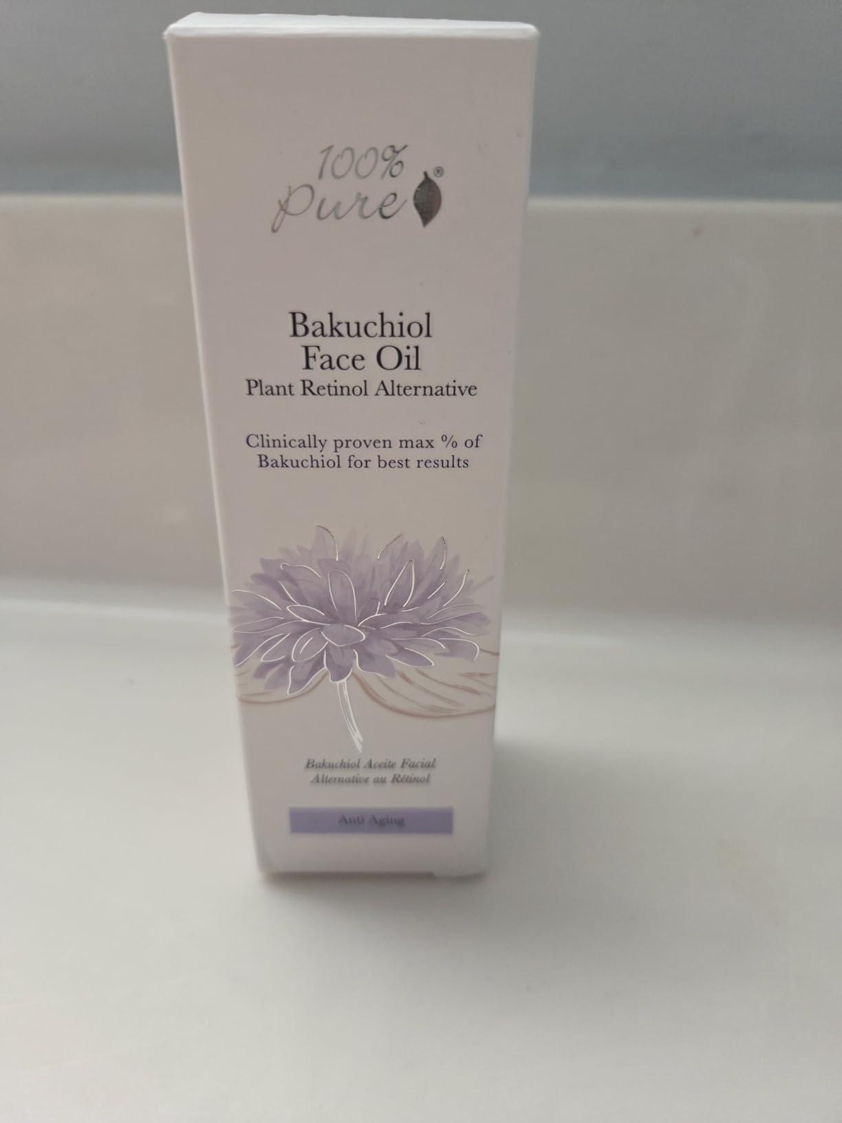 100% PURE Bakuchiol Serum Facial Oil Moisturizer with Squalane - Plant Based Retinol Alternative - Anti Aging Glow for Women & Men, All Skin Types, Vegan - 1 Fl Oz