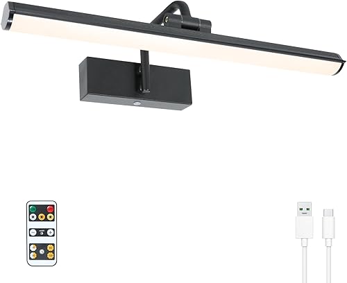 Luz de imagen funciona con pilas, luz de pintura inalámbrica con control remoto, iluminación de acento artística recargable, lámpara de