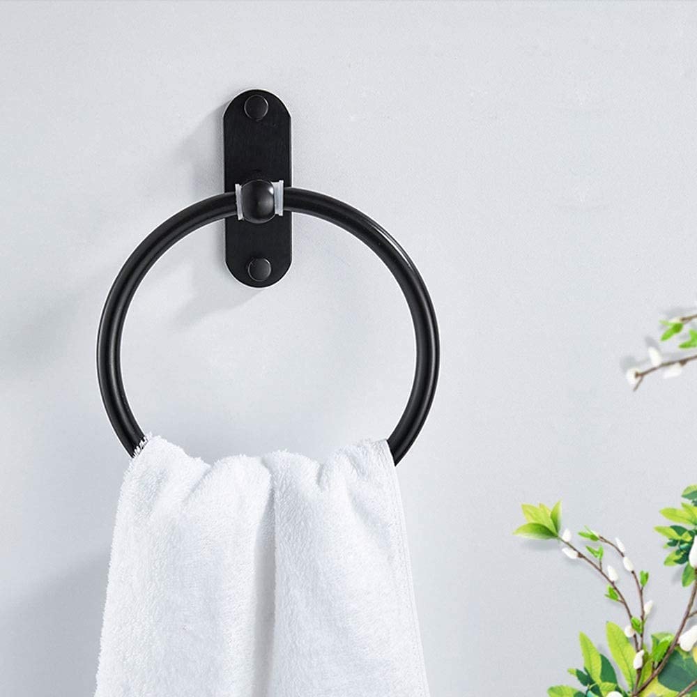 Toallero Toallero Espacio Creativo Aluminio Toalla de baño Minimalista Durable Toallero Negro Impermeable Toalla Toallero Toallero/Negro