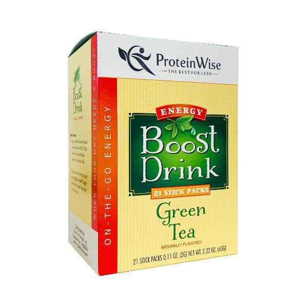 ProteinWise – Green Tea Energy Boost Drinks – 21 Stick Packs