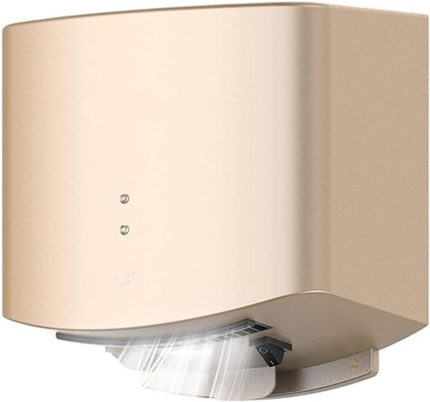 Electric Hand Dryer, 1400w Wall-Mounted Automatic Induction Hand Drying Device, Commercial High-Speed ​​energy-Saving Hand Dryer with Hot and Cold Switch,Gold