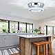 diisunbihuo Dimmbare Mini-Kristall-Kronleuchter Modern Flush Mount Deckenleuchte Rund LED-Kristall-Kronleuchter Flur Licht Schlafzimmer Bad Küche Büro