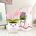 Imagen de Regalos Originales para Mujer Tulipan Ganchillo Flores Regalos Personalizados Amigas Madre Cumpleaños Niños Colegio Regalo Navidad San Valentin Halloween Decoracion Cumpleaños Hogar Habitacion