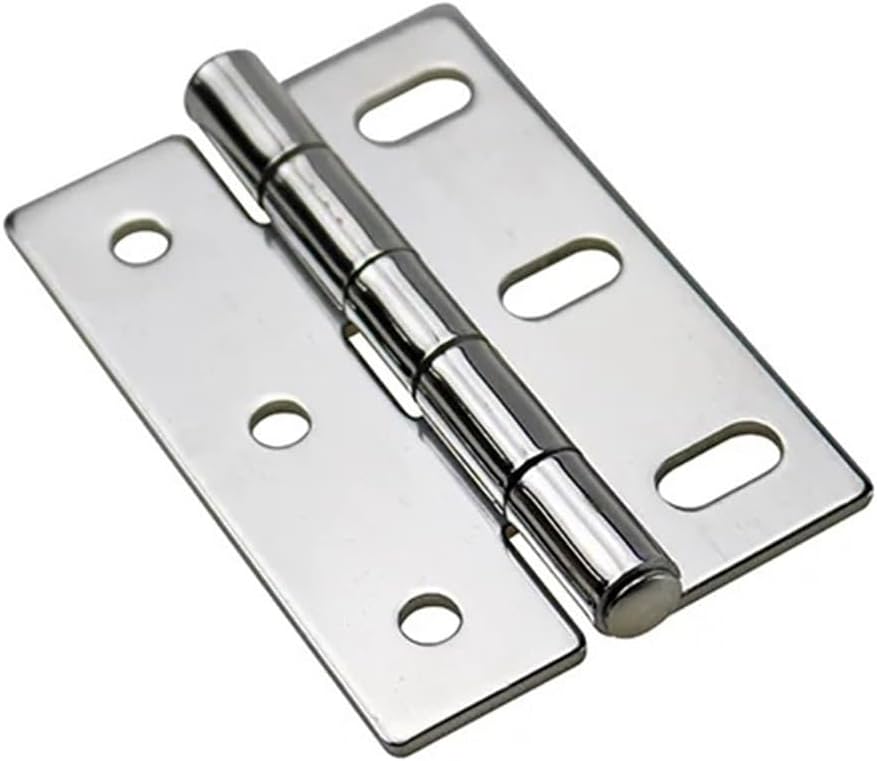 Industrial Mechanical Equipment Mobile Cabinet Hinge Asymmetrical Waist Hole Hinge in Stainless Steel Or Iron 1Pcs(304 SS-Mirror-Large)