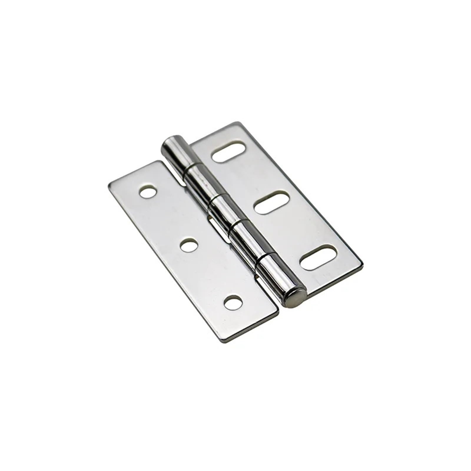 PWQBABJWL Industrial Mechanical Equipment Mobile Cabinet Hinge Asymmetrical Waist Hole in Stainless Steel Or Iron 1Pcs(304 SS-Brushed-Large)