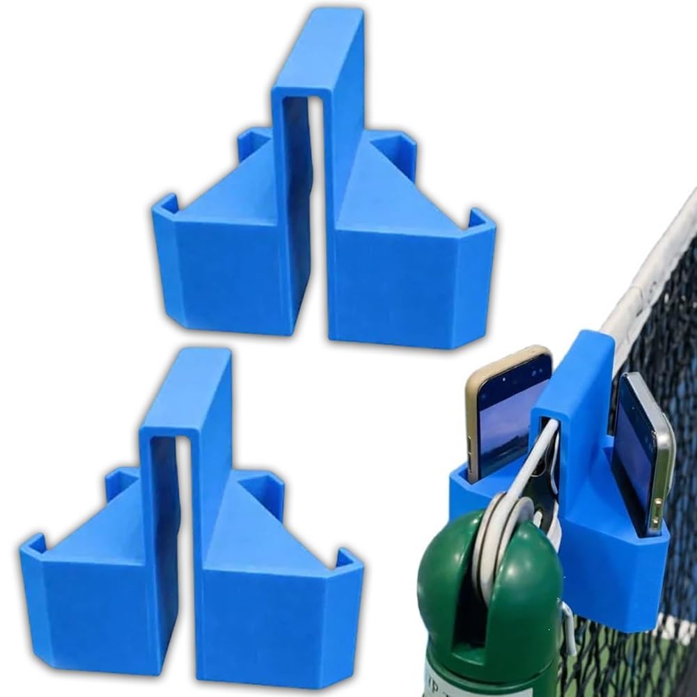 Tennis Net Camera Mount, Secure Phone & Action Camera Holder with Clip for Fence, Portable Mount for Match Recording Training Analysis Live Streaming, Indoor Outdoor Compatible(2PCS)