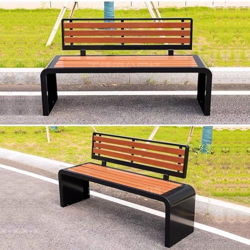 Outdoor Metal Garden Bench, 500kg Capacity, Durable Patio Seating for Park, Yard, Porch, Lawn Decor, 39in White Deck Furniture - Elegant & Sturdy