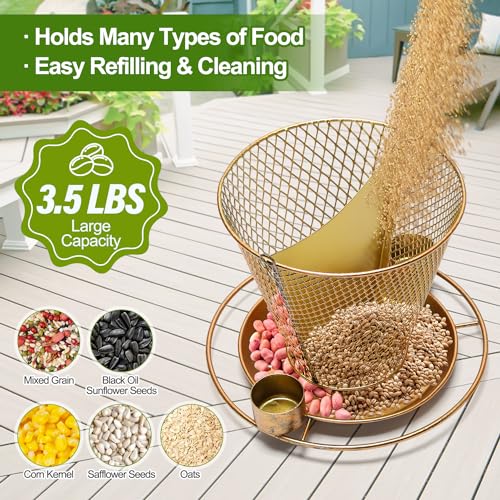 Adorafur-Solar-Bird-Feeder-for-Outdoors-Hanging-Squirrel-Proof-Metal-Wild-Lantern-Roof-Shaped-Bird-Feeders-Gifts-for-Bird-Lovers-Garden-Yard-Outside-Decor