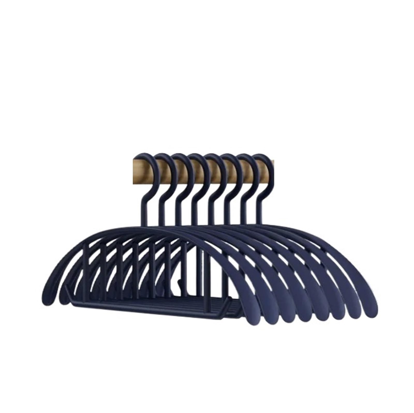 10pcs Wide Shoulder Thickened Non-slip Clothes Hanger Household(Blue)