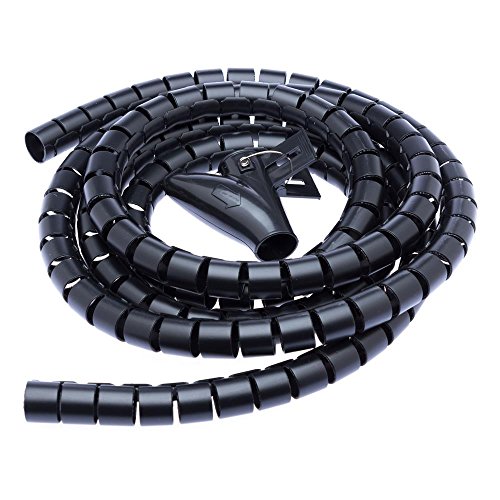 Connect IT ci-514 Cable Management Black Cable Protector – Cable Protectors (Cable Management, Black, 2.5 m, 2 cm)