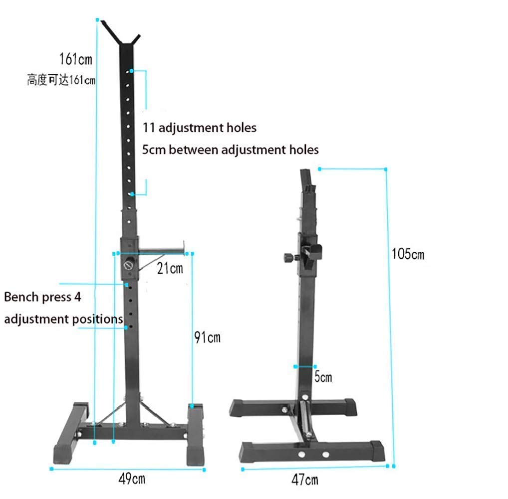 ERoomQ Squat Rack Weight Adjustable Lifting Stand Barbell Home Gym Equipment Portable Fitness Training Machines Workouts for Indoor Exercise Build