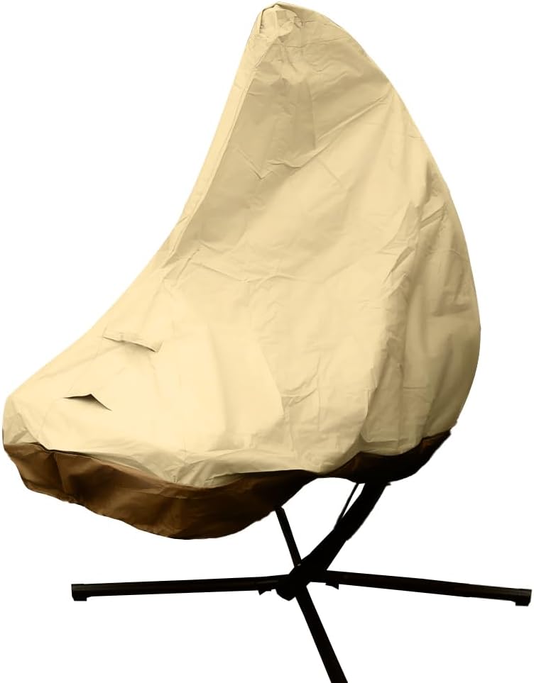 J&C Hanging Chaise Lounge Cover 73''Lx46''Dx78''H Outdoor Furniture Cover Gardon Sun Lounge Chair Protector for Outdoor Patio Furniture Sets (beige)