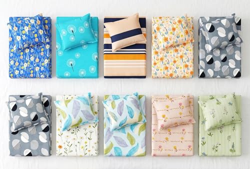 Image of VAS COLLECTIONS Cotton Feel Double Bedsheet Set 108x108 Inches | Pack of 9 Bedsheets with 18 Pillow Covers | Soft Breathable Printed Bedding for Hotels, Hostels, PG, Home, Wedding & Diwali Gift Set