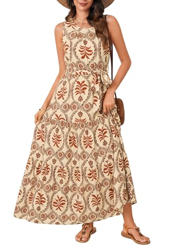 Image of Rooscier Women's Sleeveless Boho Maxi Dress