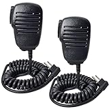 HYS Handheld Speaker Mic with Reinforced Cable Water-Resistant (IP 54) Shoulder Microphone for BPR40 CP200D CP200 CP200XLS RDU4100 RDU4160D RMU2040 RMU2080D RMU2080 CLS DTR RDU Motorola Radios