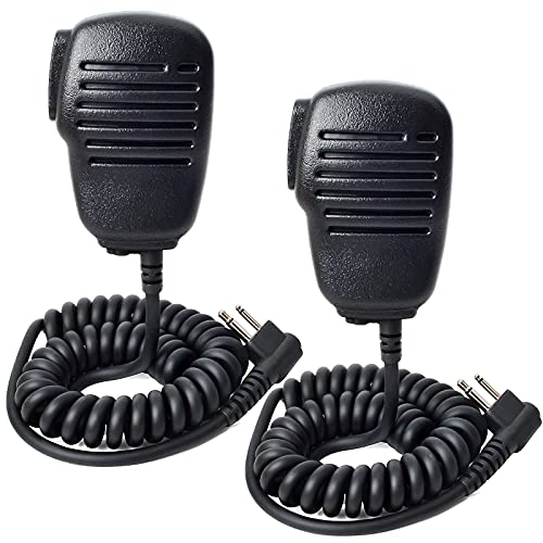 HYS Handheld Speaker Mic with Reinforced Cable Water-Resistant (IP 54) Shoulder Microphone for BPR40 CP200D CP200 CP200XLS RDU4100 RDU4160D RMU2040 RMU2080D RMU2080 CLS DTR RDU Motorola Radios