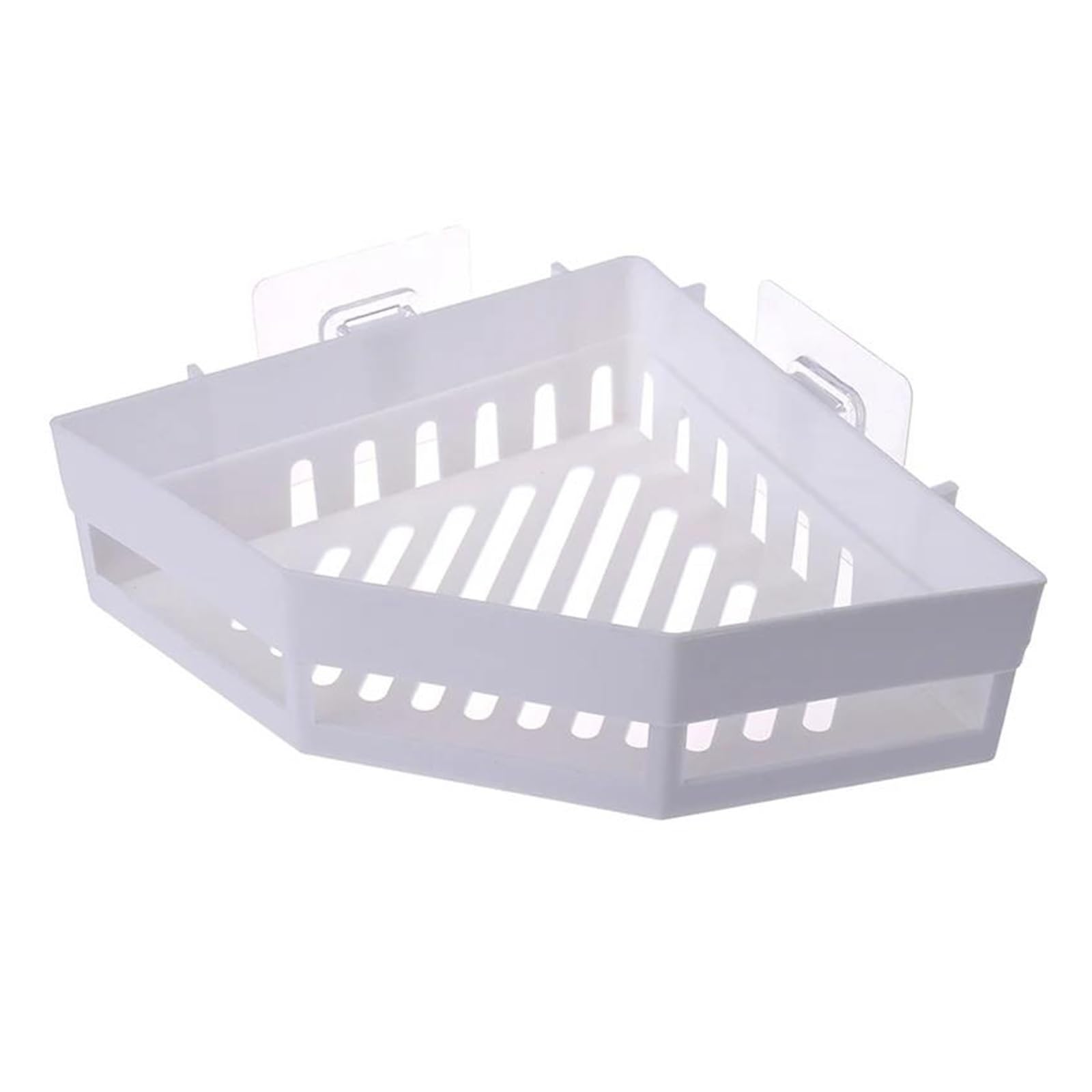 1pc Triangular Shower Caddy Shelf Bathroom Corner Bath Rack Storage Holder Organizer White