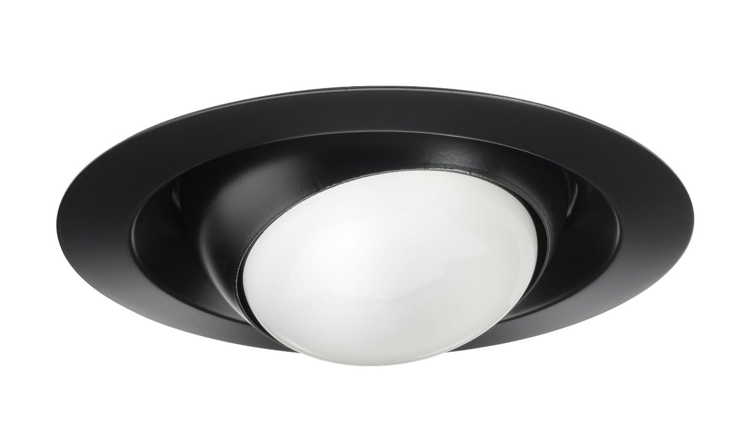 Juno Lighting 229-BL 6-Inch PAR/BR30 Regressed Eyeball with Black Trim