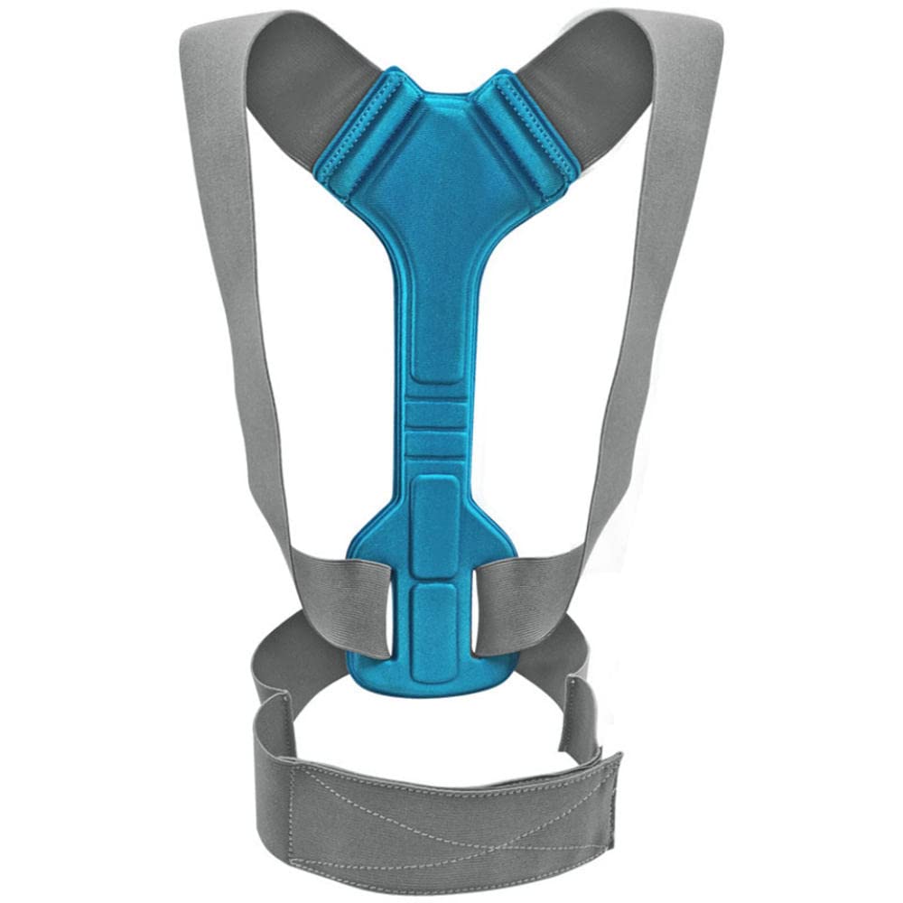 Corrector de postura de hombro ajustable Corsé Correa de transporte Corrector de soporte de cintura Recto Niño-gris_segundo Soporte de espalda Soporte de hombro Cinturón de soporte de espalda para