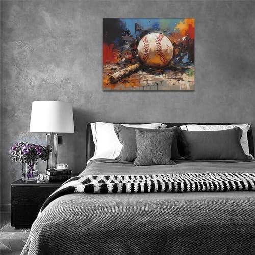 Nopenta Baseball Wall Decor Graffiti Wall Art Baseball Sports Canvas Wall Art Painting Modern Decorations For Boys Room Bedroom Living Room Office 16 Inchx12 Inch thumb #6