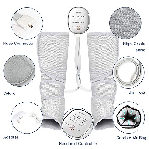 Leg Massager for Circulation Foot and Calf Massage Wraps for Relaxation, Optional Heat Function, 6 Modes 3 Intensities - Thumbnail 3