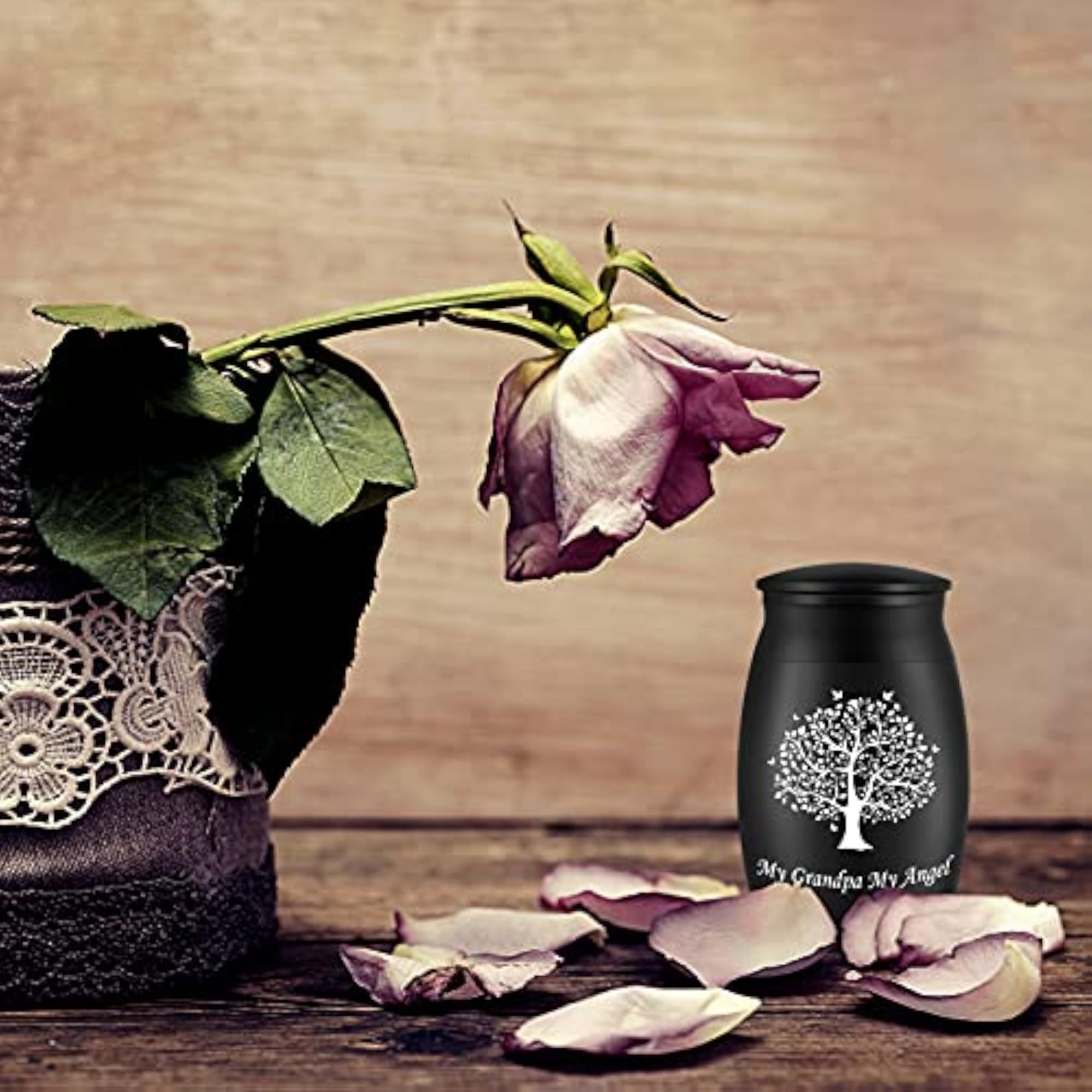 Personalized Keepsake Urn for Human Ashes, Handcrafted