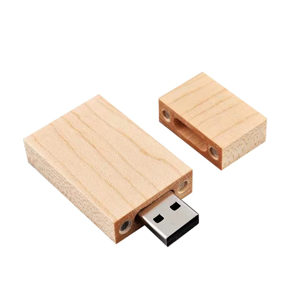 Confezione da 10 chiavette USB di memoria in legno, disco USB memory stick (2.0 16 GB, legno d'acero)