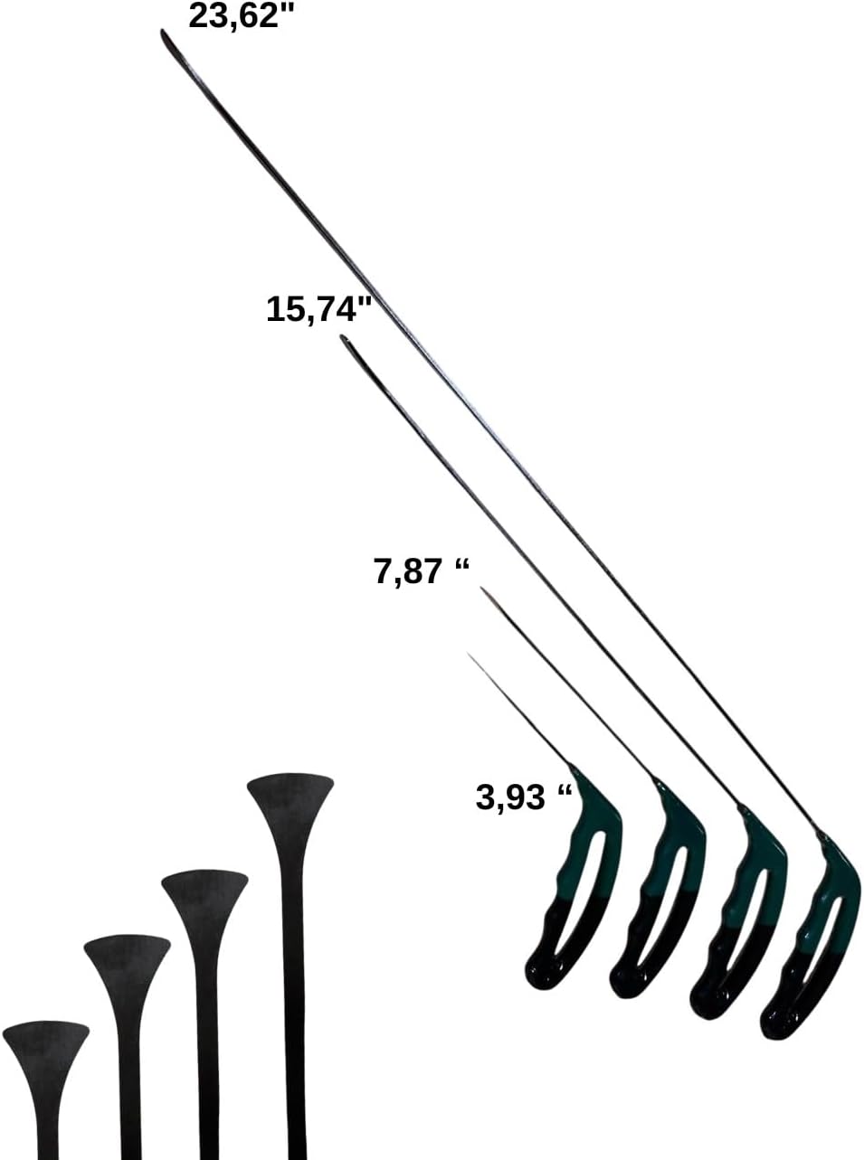Paintless Dent Repair Kit 4 Pieces Whale Tails, Hail Dent Removal Tools that can Eliminate Most of car dents Within 30 Minutes for Repairing Hail Damage, Body Big Dents and Small Dents