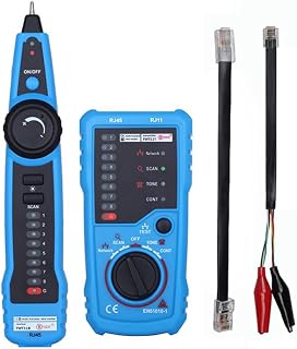SagaSave Network Cable Tester, Cable Tracer RJ11 RJ45 Line Finder Wire Tracker Circuit Continuity Tester, Cable Receiver Included, Telephone Line Test