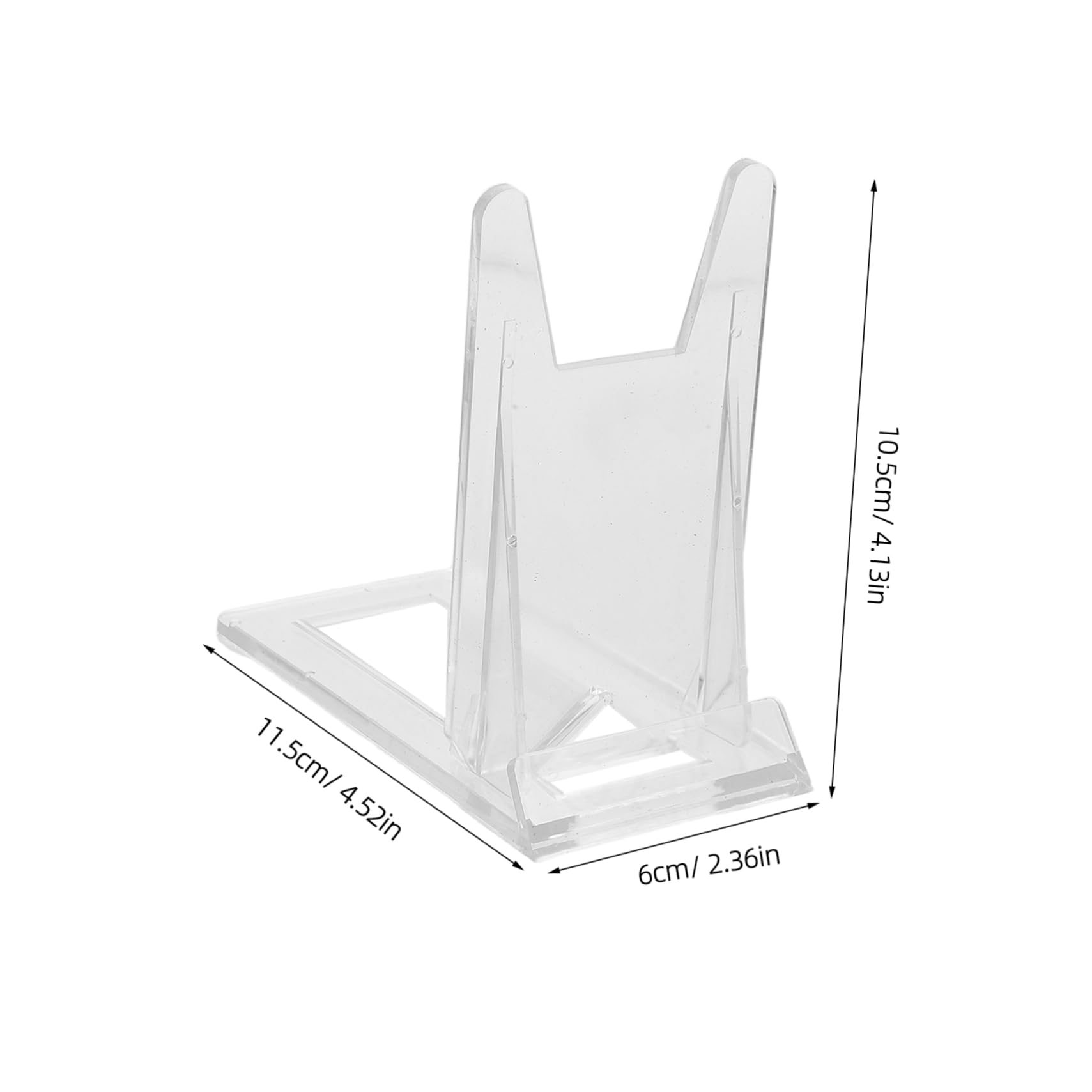 KICHOUSE Acrylic Plate Display Stand Set 6pcs Frame Holder Book Rack Small Plate Stand Easy Assembly Modern Home Office Decor