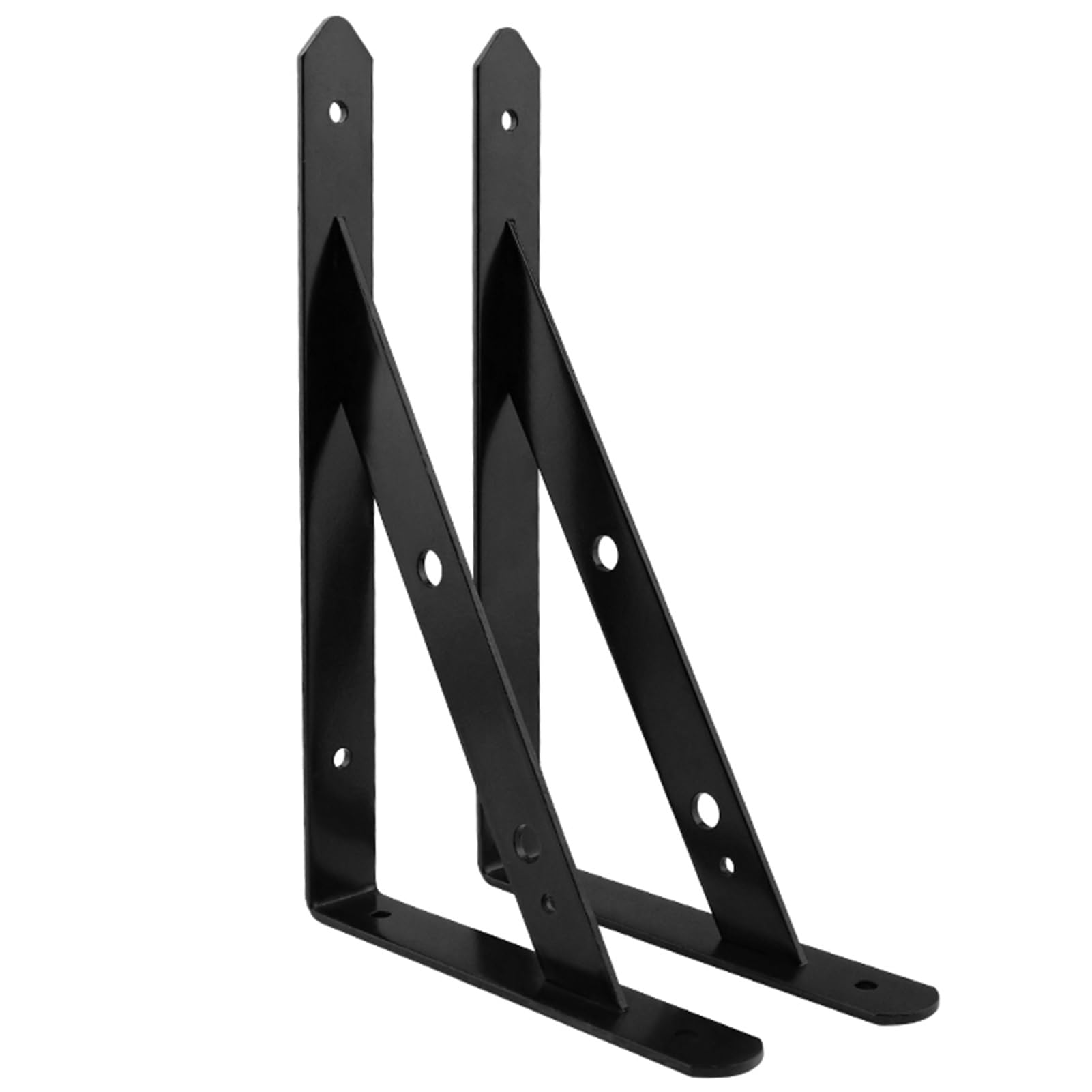 2 Staffe Per Mensole Pesanti - Supporti Metallici Triangolari, Per Librerie E Ripiani - Foto 3