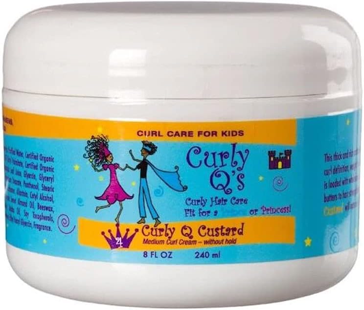 Curly Q's Custard Medium Curl 8 Oz,Pack of 2