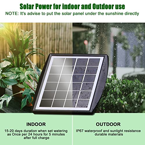 Solar Automatic Drip Irrigation Kit System, JIYANG Solar Powered Auto Easy DIY Watering Device Supported Pots Plants, 6-12 Timing Modes With Anti-Siphoning Device (Expansion Kit/Extra Accessories Kit) by JIYANG - Used condition - Image 5