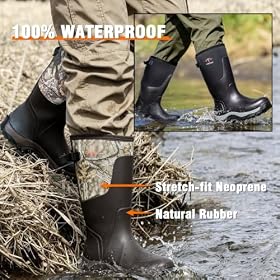 Fiblink-Waterproof-Hunting-Boots-for-Men-6mm-Neoprene-Rain-Boots-Insulated-Rubber-Boots-for-Outdoor-Work-Anti-Slip-Mud-Boots-for-Fishing-Farm-Hunting