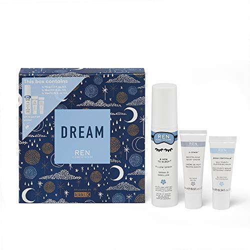 REN Clean Skincare Nighttime Skincare Sleep 3-Piece Set ($47 Value) Includes Sleep Pillow Spray, Anti-Aging Cream & Purity Cleansing Balm