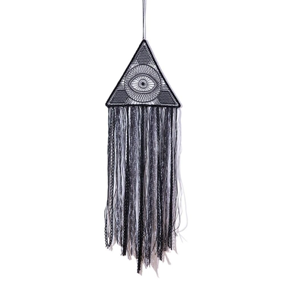 Dream Catcher Black Evil Eye Dream Catchers for Wall Hanging Home Decor Large Black Turkish Eye Wall Ornament Gift Bedroom Gothic Decor