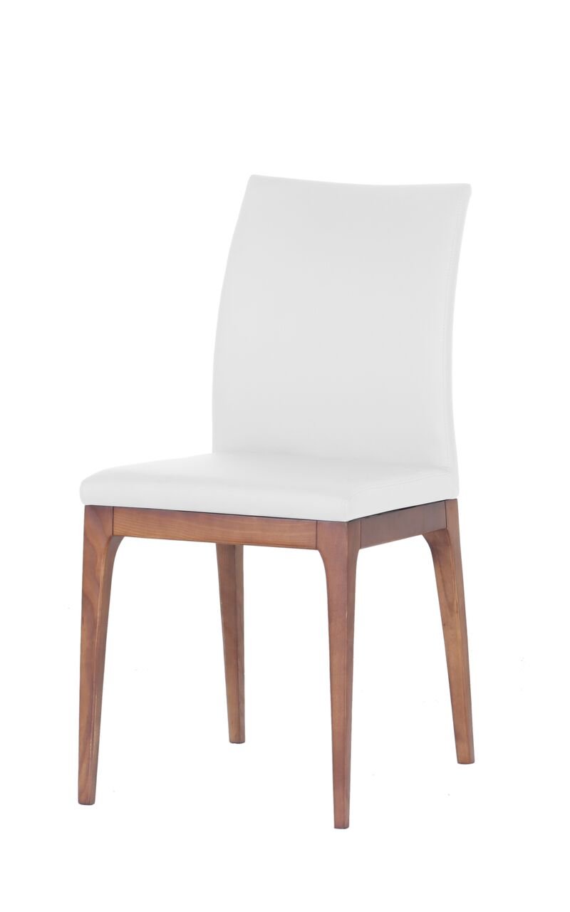 Belle Mid-Century Dining Chair in White