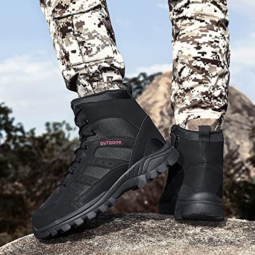 High Top Men Hiking Boots Breathable Outdoor Mountaineering Climbing Shoes Anti-slip Casual Trekking Hunting Sneakers for Men
