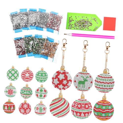 Porte-clés Noël Diamant DIY : Décoration de Sac et Artisanat d'Hiver