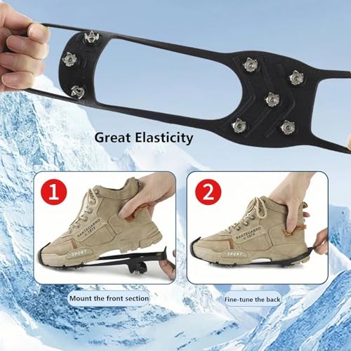 Crampons à glace antidérapants à micro-pointes pour bottes d'hiver - 4