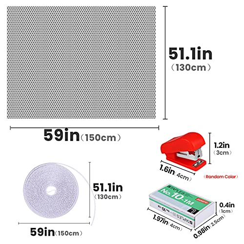 1 stuk vliegengaas voor ramen, muggennet voor ramen, insectenwerend net, insectenwerend net, vliegengaas, met 1 rol… - Afbeelding 3