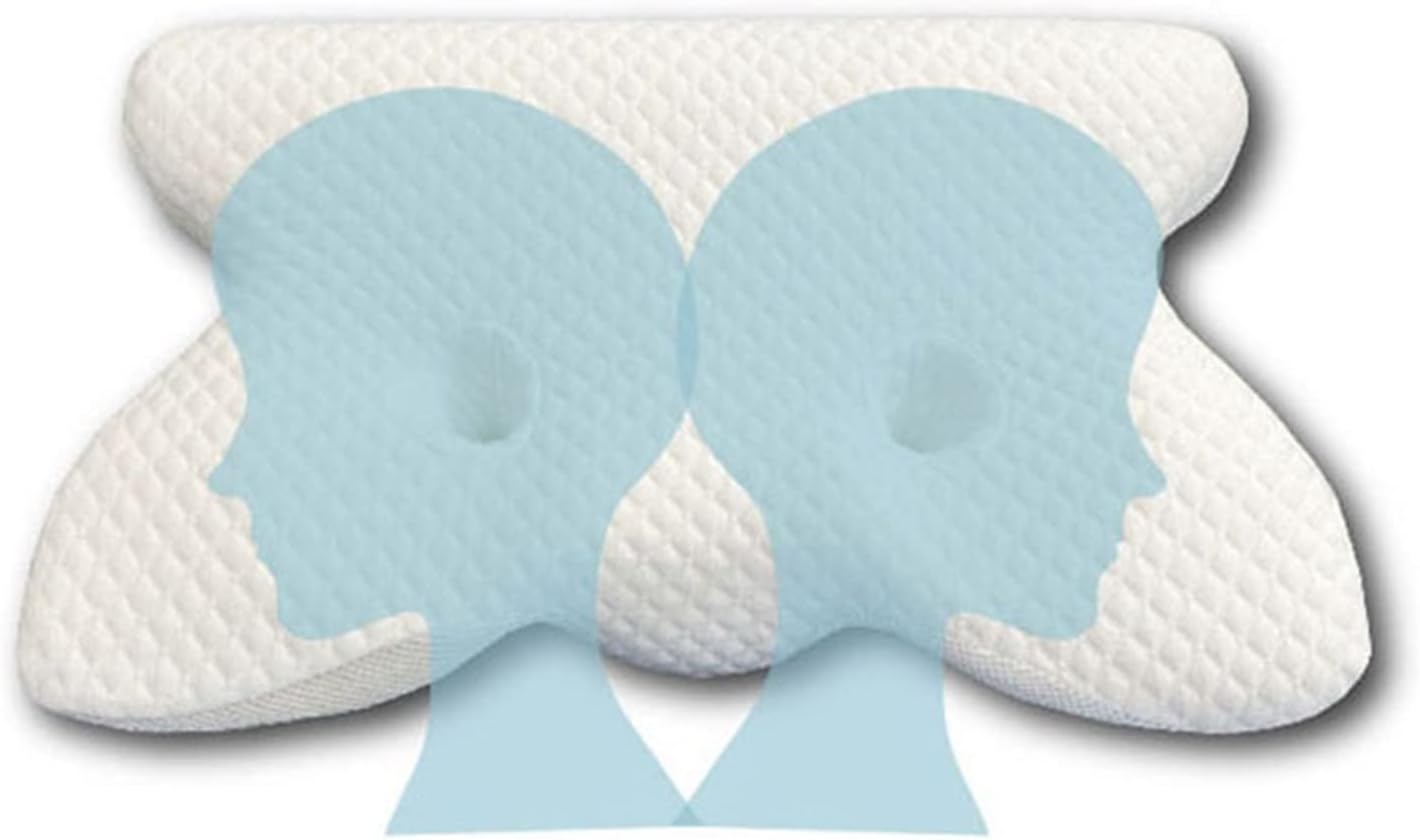 QCLUEU Pillows for Sleeping Ear Pain Relief, Memory Foam