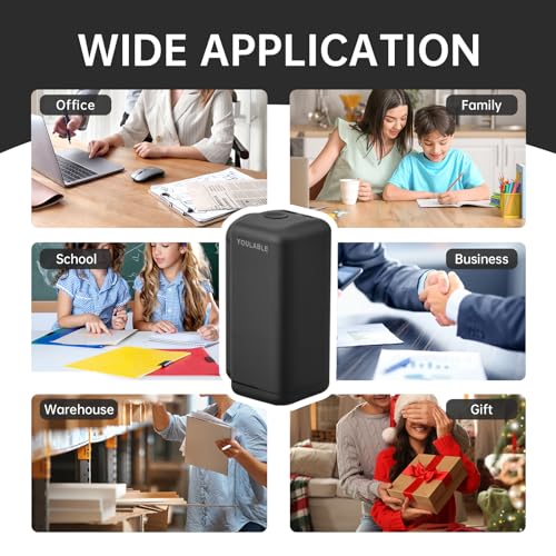 Image of Portable Mini Handheld Inkjet Label Printer with Quick-Dry Ink Bluetooth Wireless Smart Printing Machine Logo QR Code Barcode PrintInd for Canvas Plastic Glass Wood and Metal Material