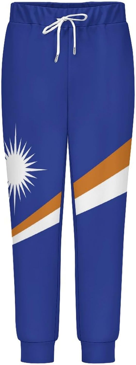 Nauru Flag Mens Sweatpants Comfortable Athletic Workout Casual Wear Adult Gym Slim Fit