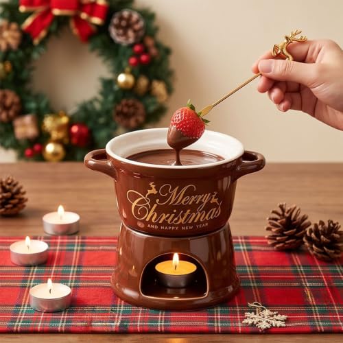 200ml Chocolate Melting Pot, Ceramic Fondue Cup Candy Meltie Mug, Coffee - image 5