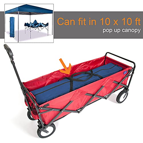 Mac Sports WTCX-201 Extended Collapsible Folding Outdoor Utility Wagon, Red by MacSports - Image 4