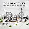 EWFEN Stainless Steel Cookware Set, 3 Ply 17 Piece Stainless Steel Pot and Pan Set, Oven Dishwasher Safe | Induction Compatible Frying Pans, Saucepans, Saute Pan & Stock Pot, PFOA, PTFE & PFOS Free #5