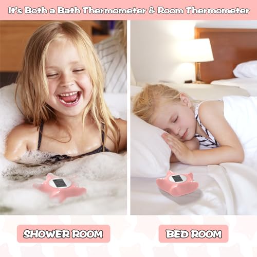 Image of Safety Baby Bath Thermometer with Upgraded Chip, Digital Water Thermometer for Infants Bathtub, Accurate Temperature Testing and Color Alarm, Switching Between ℉ and ℃